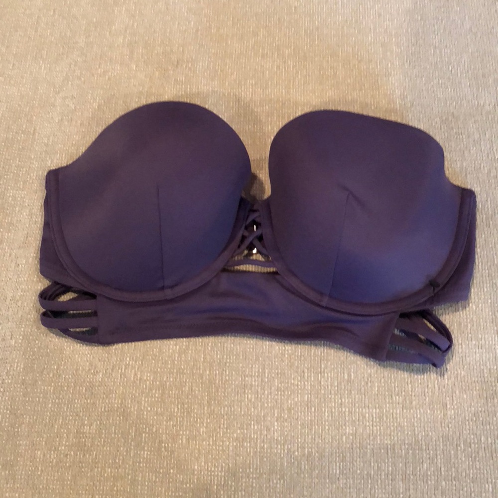 Strapless swim suit bikini top